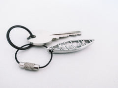 Stainless Steel Canoe Key Ring