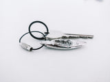 Stainless Steel White Water Kayak Key Ring